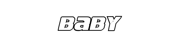 Left Hand Luke Bold Outline Italic  Free Fonts Download