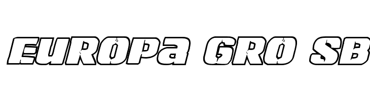 Left Hand Luke Bold Outline Italic  Free Fonts Download