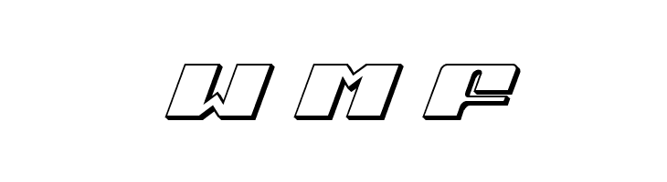 Michigan 3D Italic  Free Fonts Download