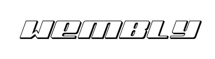 Michigan 3D Italic  Free Fonts Download