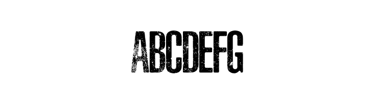 ABCDEFG ASPHALTIC SCRATCH ROUNDED PERSONAL USE Font