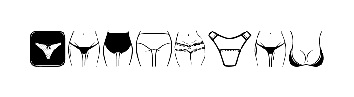 Female Underwear  Free Fonts Download