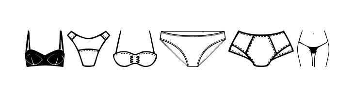 Female Underwear  Free Fonts Download