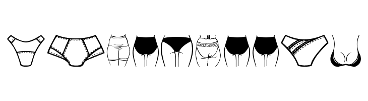 Female Underwear  Free Fonts Download