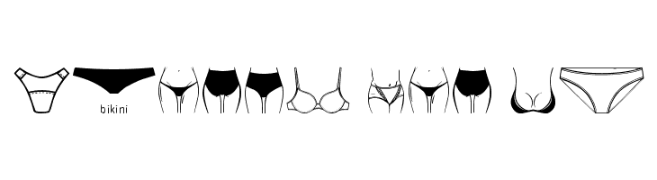 Female Underwear  Free Fonts Download