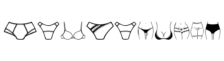 Female Underwear  Free Fonts Download