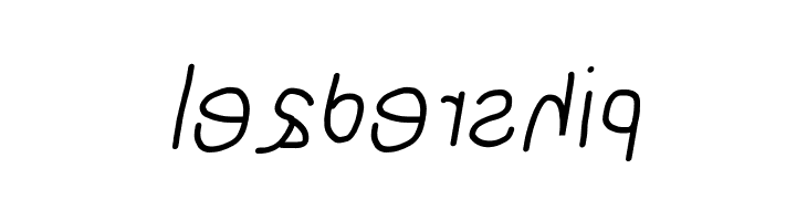 NumbBunny Reversed Italic  Free Fonts Download