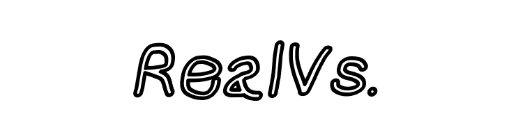 NumbBunny Bold Outline Italic  Free Fonts Download