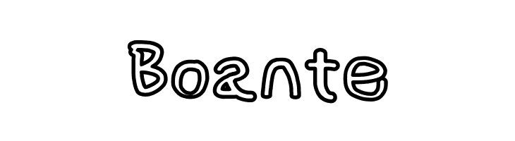 NumbBunny Black Outline  Free Fonts Download