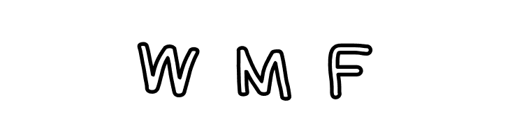 NumbBunny Black Outline  Free Fonts Download