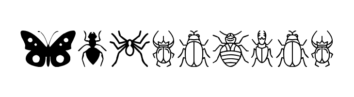 Insect Icons  Free Fonts Download