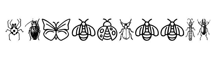 Insect Icons  Free Fonts Download