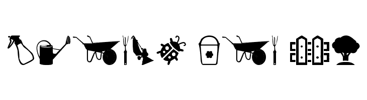 Garden Icons  Free Fonts Download