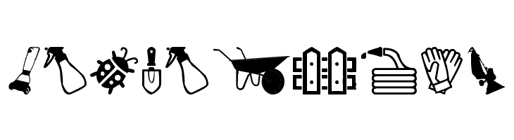 Garden Icons  Free Fonts Download