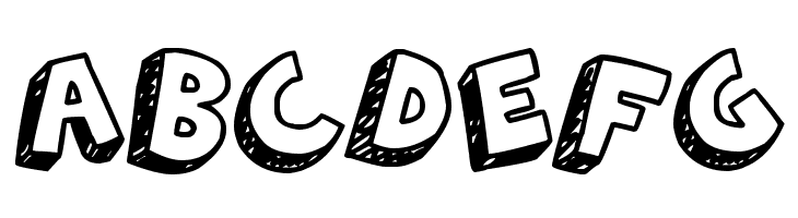 3D Hand Drawns  Free Fonts Download