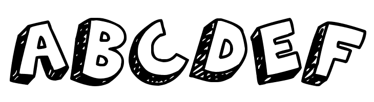 3D Hand Drawns  Free Fonts Download