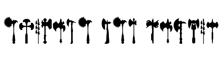 axe for warrior  Free Fonts Download