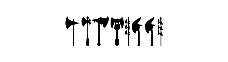 axe for warrior  Free Fonts Download