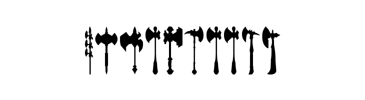 axe for warrior  Free Fonts Download