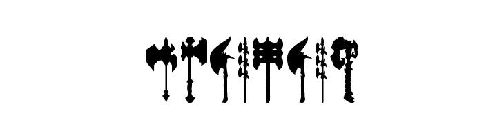 axe for warrior  Free Fonts Download