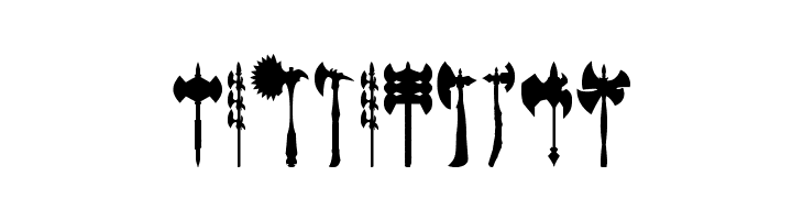 axe for warrior  Free Fonts Download