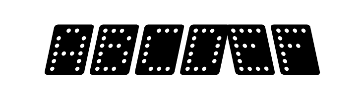 Domino bred kursiv  Free Fonts Download