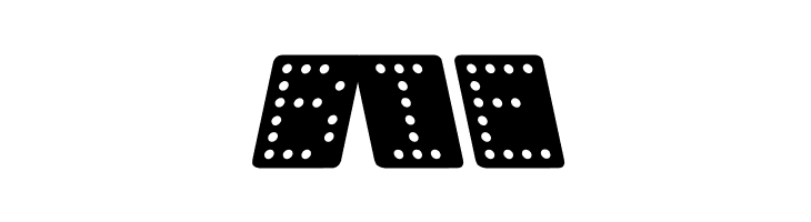 Domino bred kursiv  Free Fonts Download