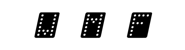 Domino bred kursiv  Free Fonts Download