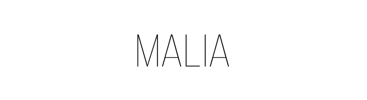 MALIA Vacer Sans Personal Thin Font
