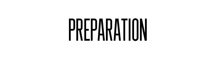 PREPARATION Sessions Font