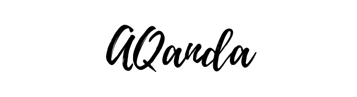 AQanda Playlist-Script Font