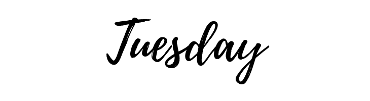Tuesday Playlist-Script Font