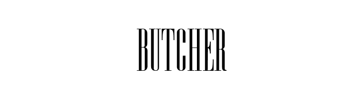 BUTCHER Long Tall Sally EEN Plain Font