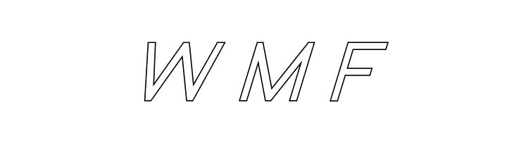 Nordica Classic Light Extended Oblique Outline  Free Fonts Download