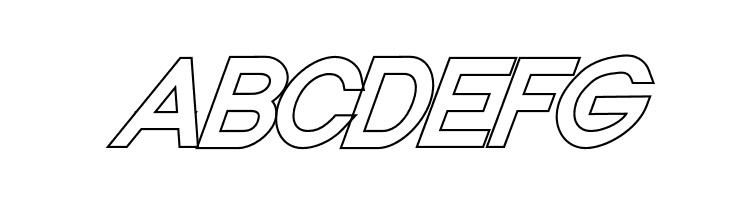 Nordica Classic Regular Oblique Outline  Free Fonts Download