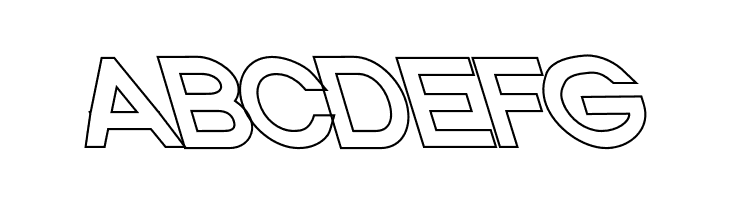 Nordica Classic Regular Extended Opposite Oblique Outline  Free Fonts Download