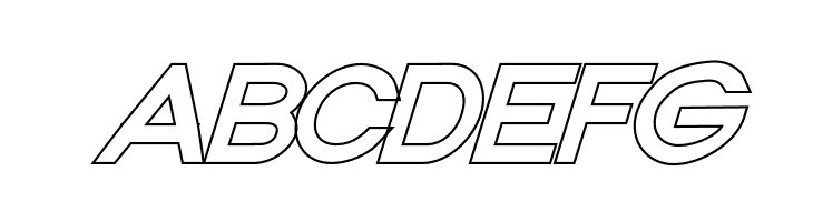 Nordica Classic Regular Extended Oblique Outline  Free Fonts Download