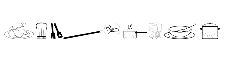 Cooking Set  Free Fonts Download