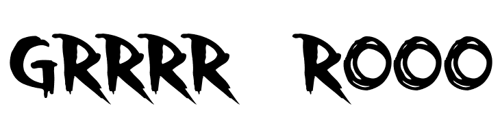 GRRRR%2BROOO Broken Font