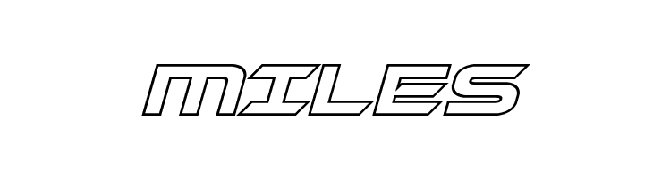 Dameron Bold Outline Italic  Free Fonts Download