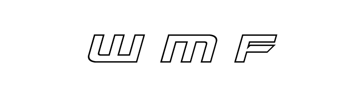 Dameron Bold Outline Italic  Free Fonts Download