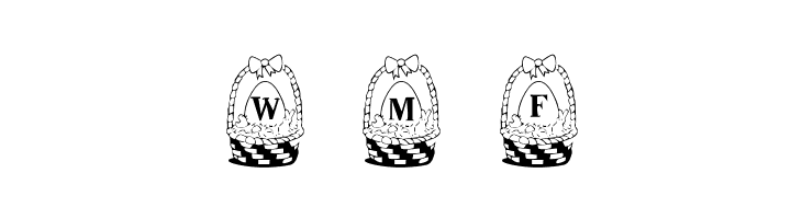 Panier de Paques  Free Fonts Download
