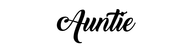 Auntie Back to Black Demo Font