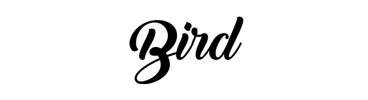 Bird Back to Black Demo Font