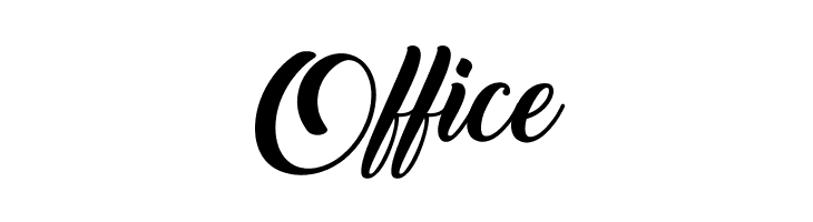 Office Back to Black Demo Font
