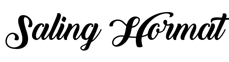 Saling%2BHormat Back to Black Demo Font