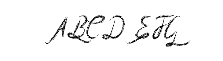 ABCDEFG Mf Scribble Script Font