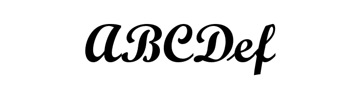 ABCDef OPTIScript-Bold Font
