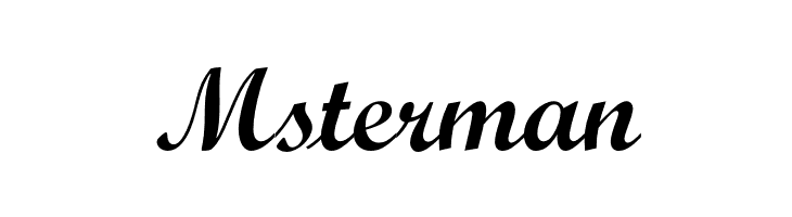 Msterman ScriptOpti-Light Font