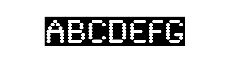 ABCDEFG SandersDFiveOpti-Reverse Font
